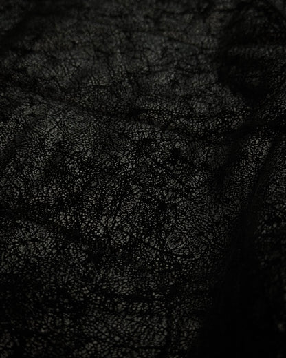 Body Wave Cracked Wax Fur Jacket