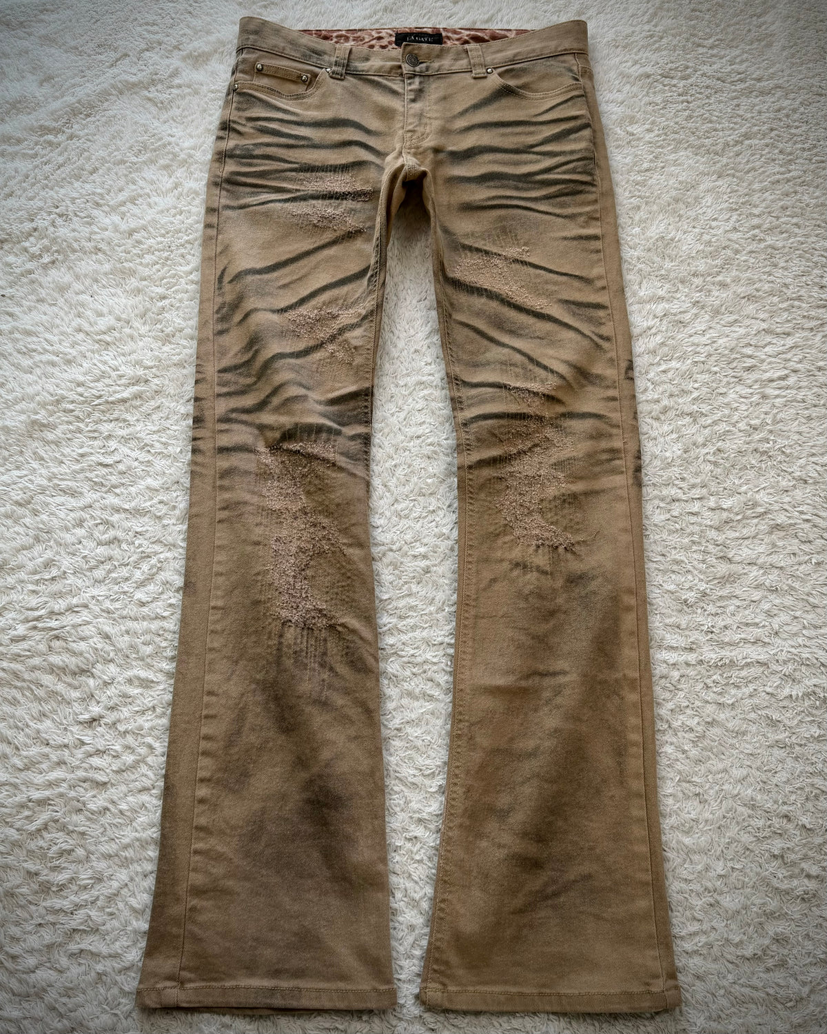 La Gate Mud Clawmarks Washed Bootcut Jeans