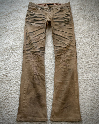 La Gate Mud Clawmarks Washed Bootcut Jeans