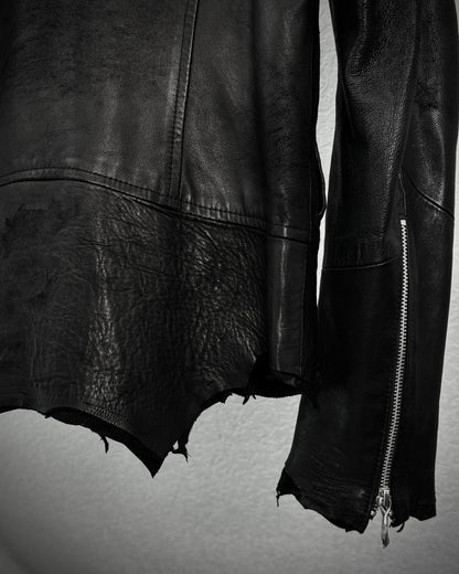 14th Addiction Cross Zip Leather Jacket