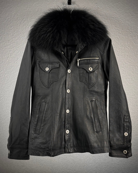 A.S.M. Raccoon Fur Sheepskin Leather Jacket