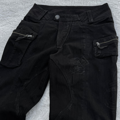 14th Addiction Leather Lace-Up Pants