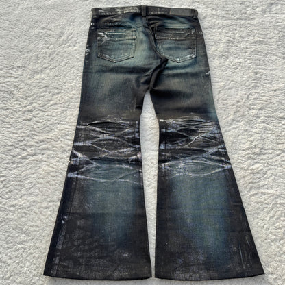 Tornado Mart Foil Wash Flared Jeans