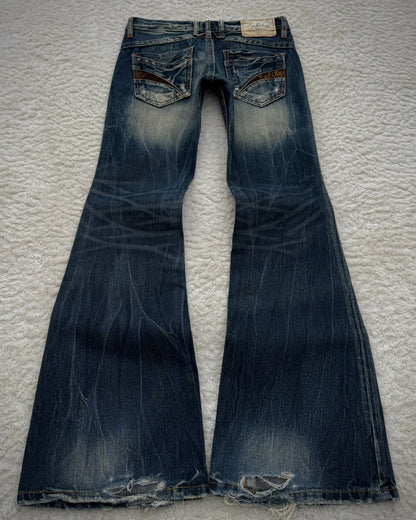 Lolita Vintage Mud Washed Flared Jeans