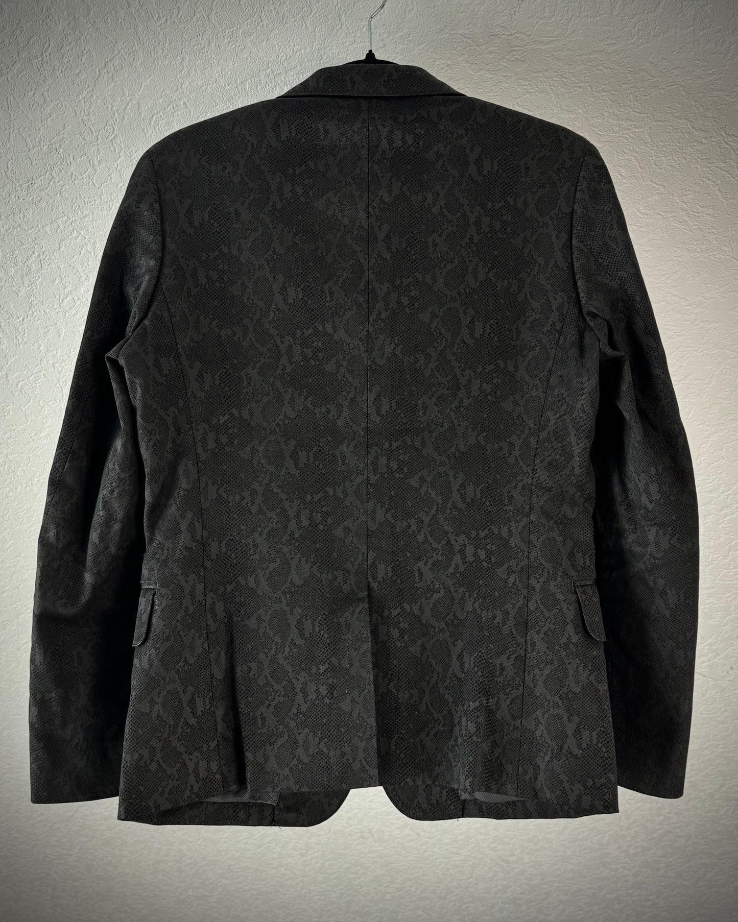 Tornado Mart Suit Python Pattern Blazer + Flared Pants Set