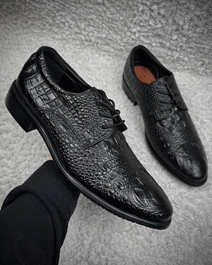 Barccini Depth Sculpted Crocodile Leather Dress Boots
