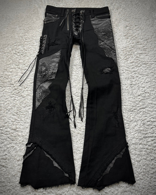 14th Addiction “Outrider 02” Lace Up Bootcut Pants