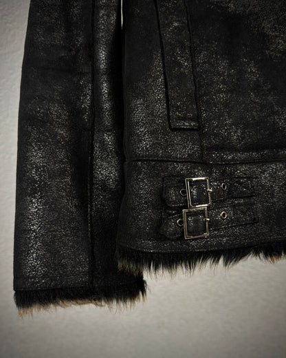 Scoopman Luster Textured Fur Lined Jacket
