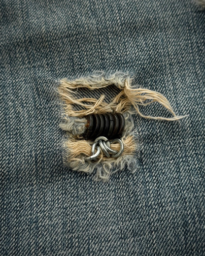 Tornado Mart Pierced Western Spiral Bootcut Jeans