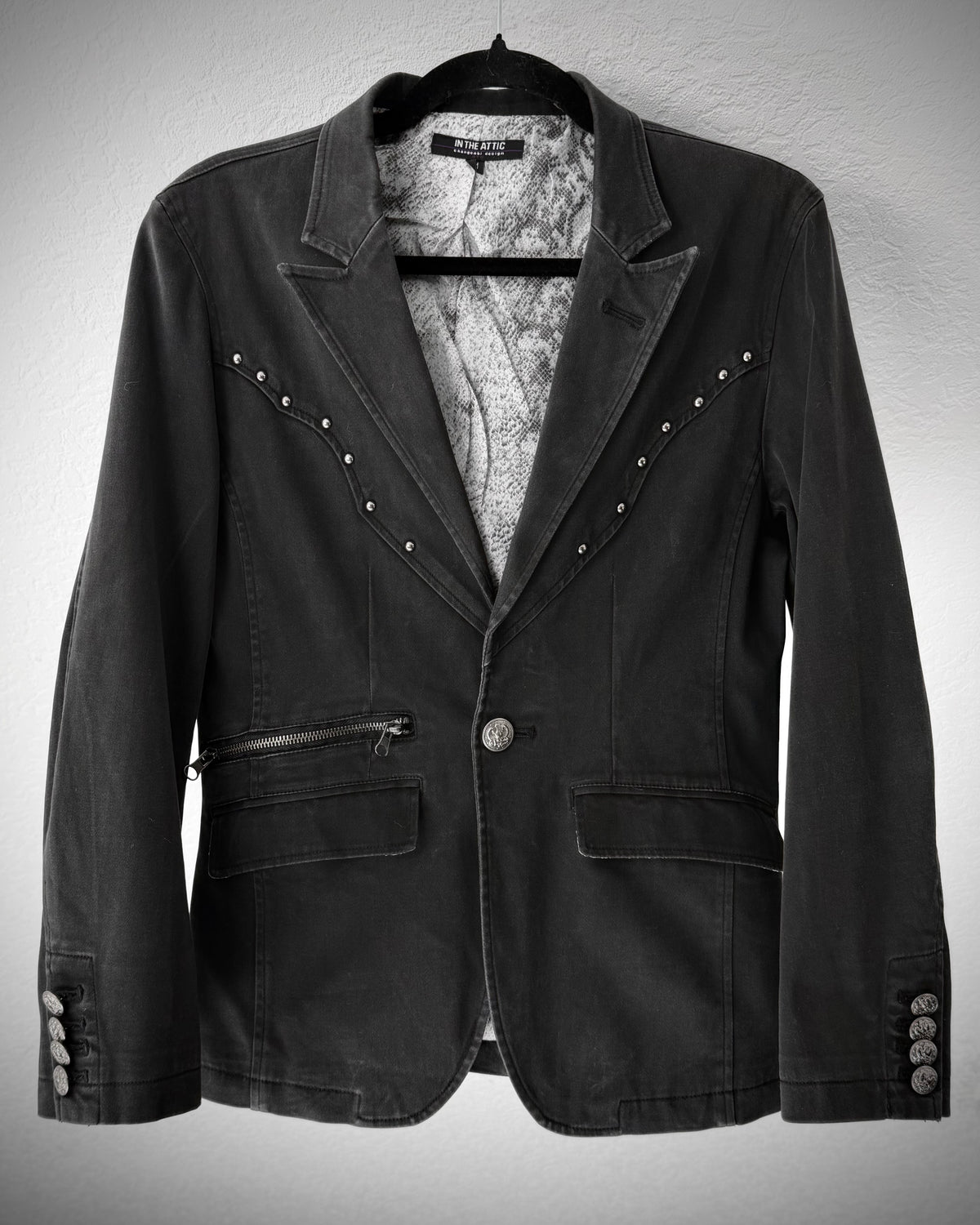 In The Attic Studded Peaked Blazer