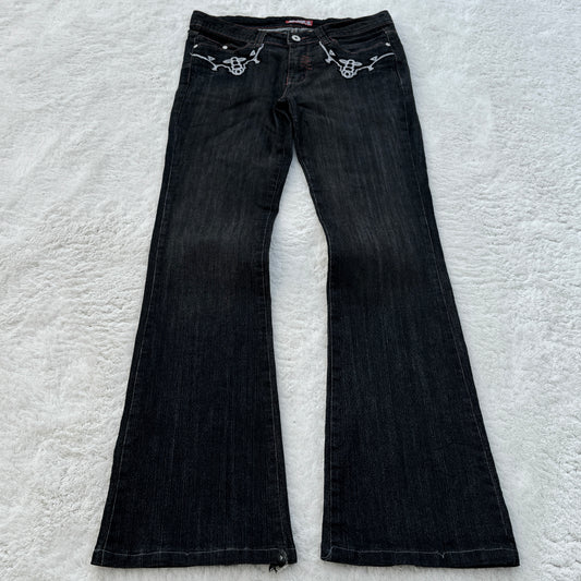 Eclix Flared Jeans with Flap Pockets