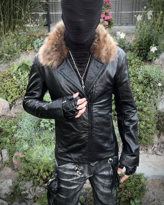 Otani Hikaku Raccoon Fur Leather Jacket