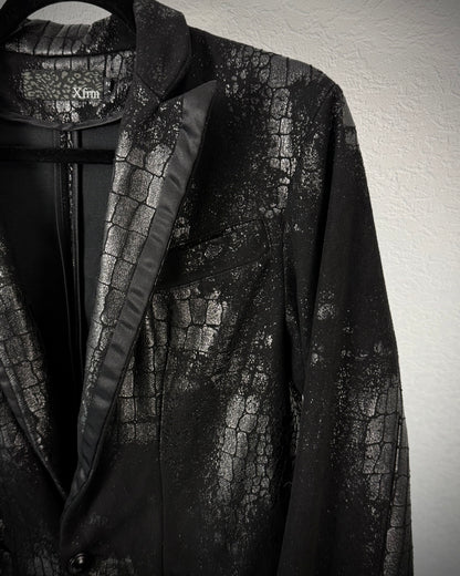 Xfrm Crocodile Waxed Peaked Blazer