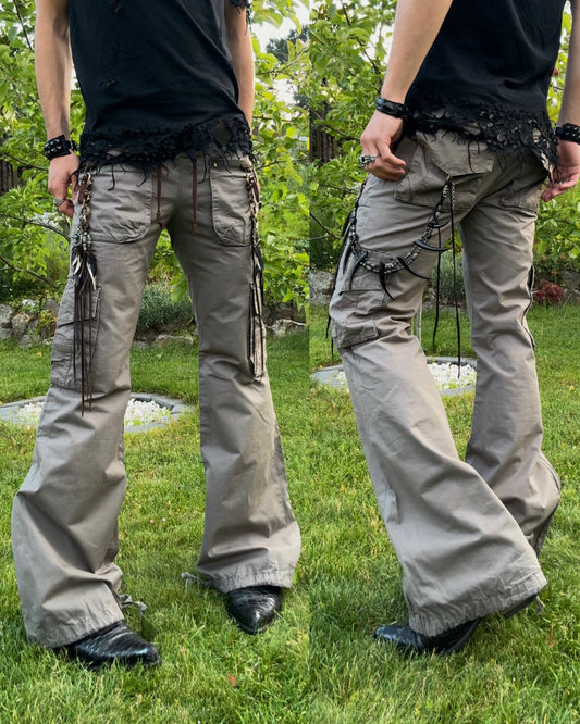 G.O.A 3D Cargo Pocket Military Flared Pants