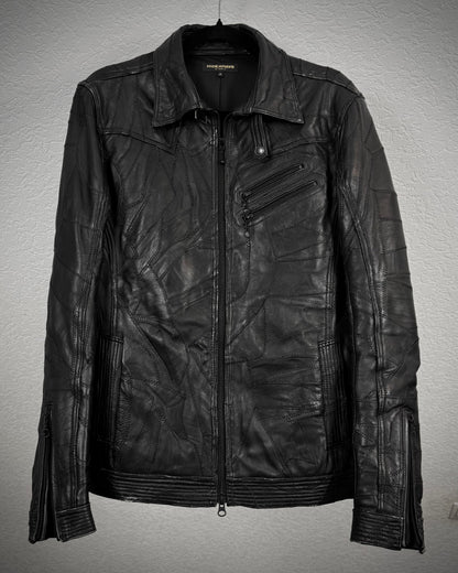Hideaways Scar Stitched Leather Patchwork Jacket