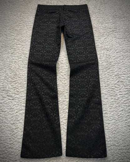 Black Varia Antique Woven Bootcut Dress Pants