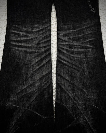Fuga Whisker Washed Charcoal Bootcut Jeans