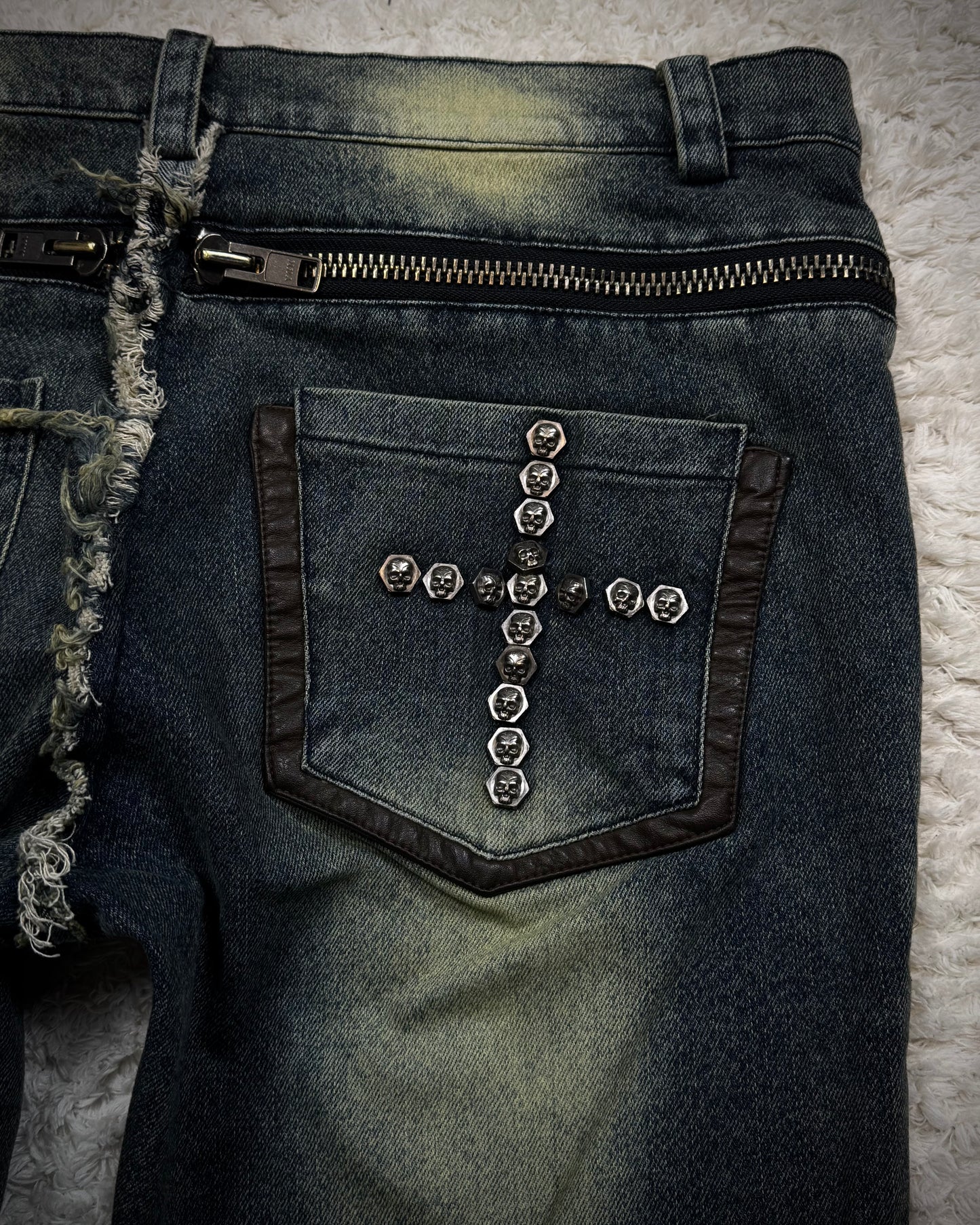 The Space Between Us Mud Washed Lace Up Jeans