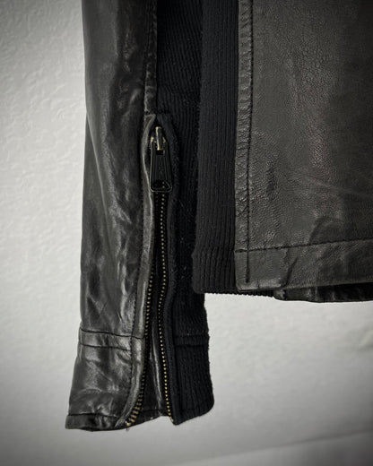 Buffalo Bobs Full Zip Hooded Leather Jacket