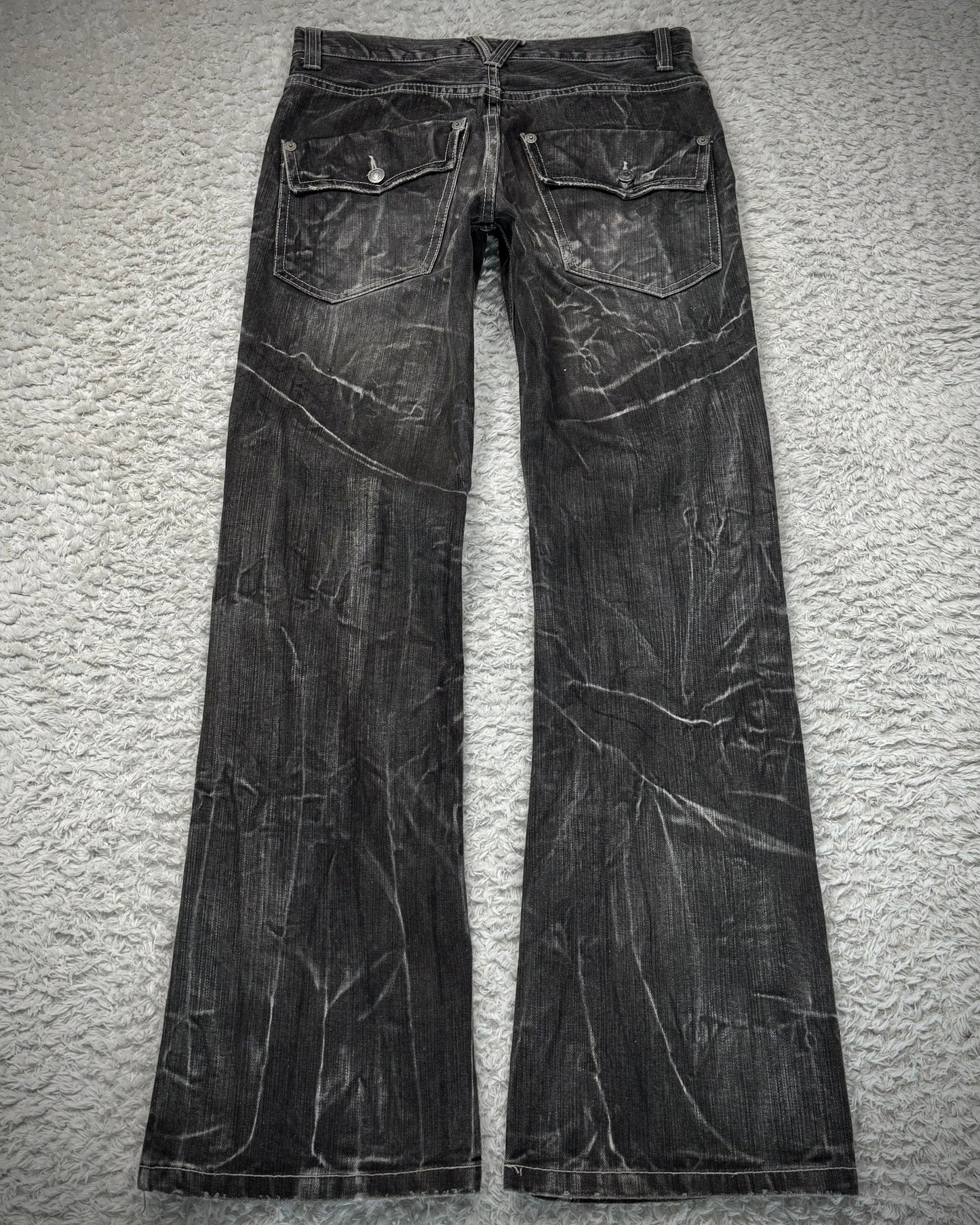 Nylaus Thunder Washed Flared Jeans