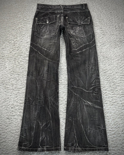 Nylaus Thunder Washed Flared Jeans