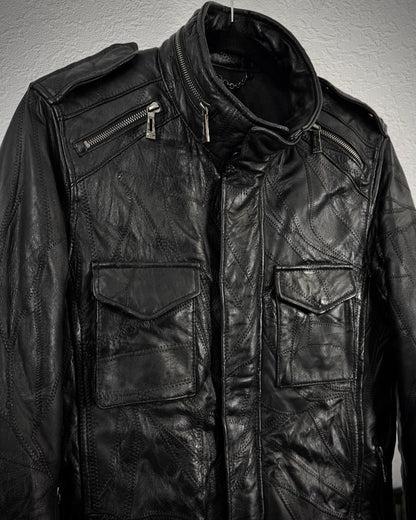 CAV-000 Scar Stitched Patchwork Leather Jacket