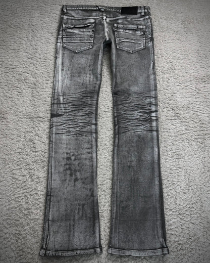 Tornado Mart Metallic Whisker Coated Slim Jeans