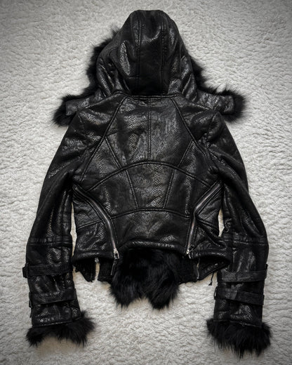 Slinky Python Waxed Fur Jacket