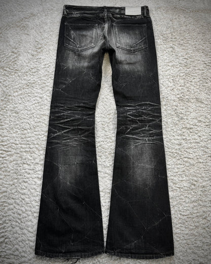 Fuga Whisker Washed Luster Flared Jeans