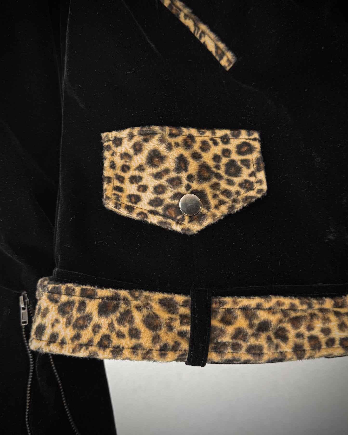 Pentagramme Leopard Chained Rockstar Jacket