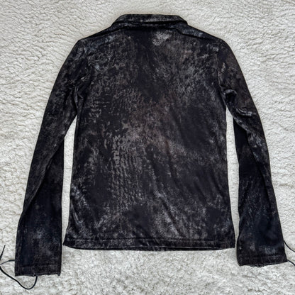 Tornado Mart Leopard Lace-Up Sleeve Longsleeve