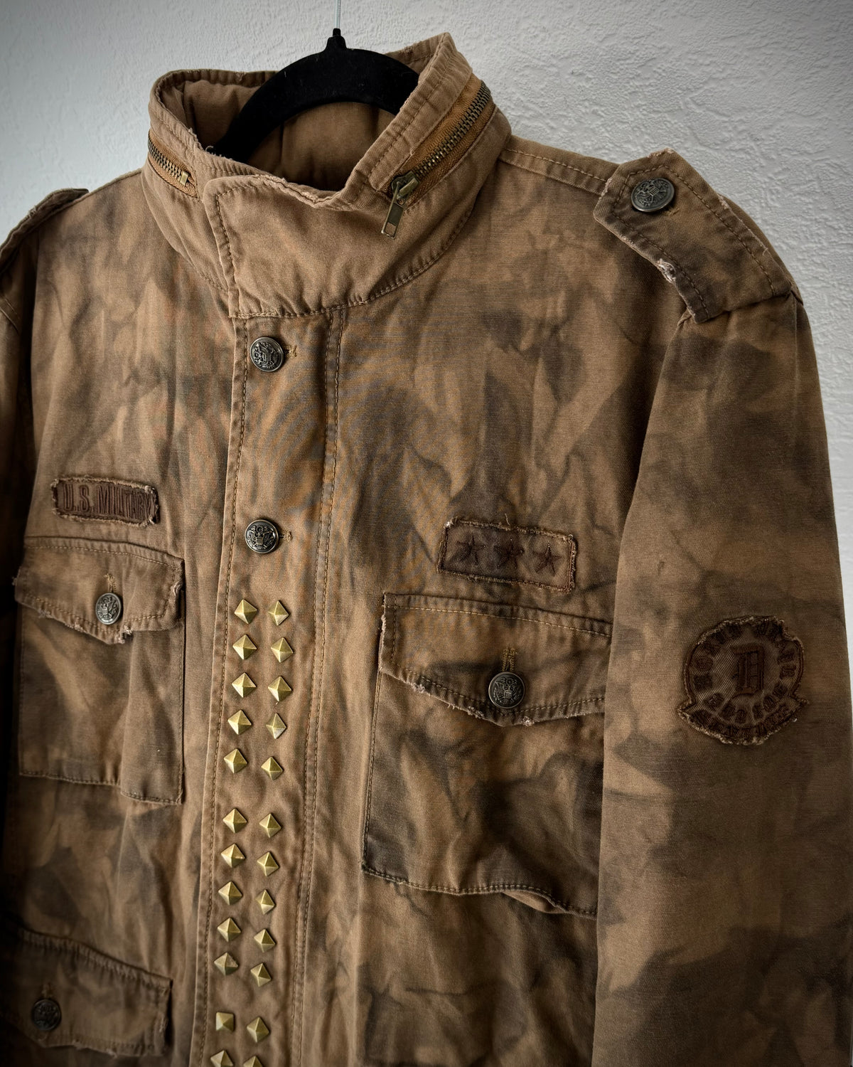 Daily News Studded Military Bono Jacket