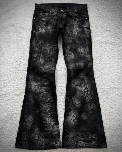 Tornado Mart Python Shadow Flared Jeans