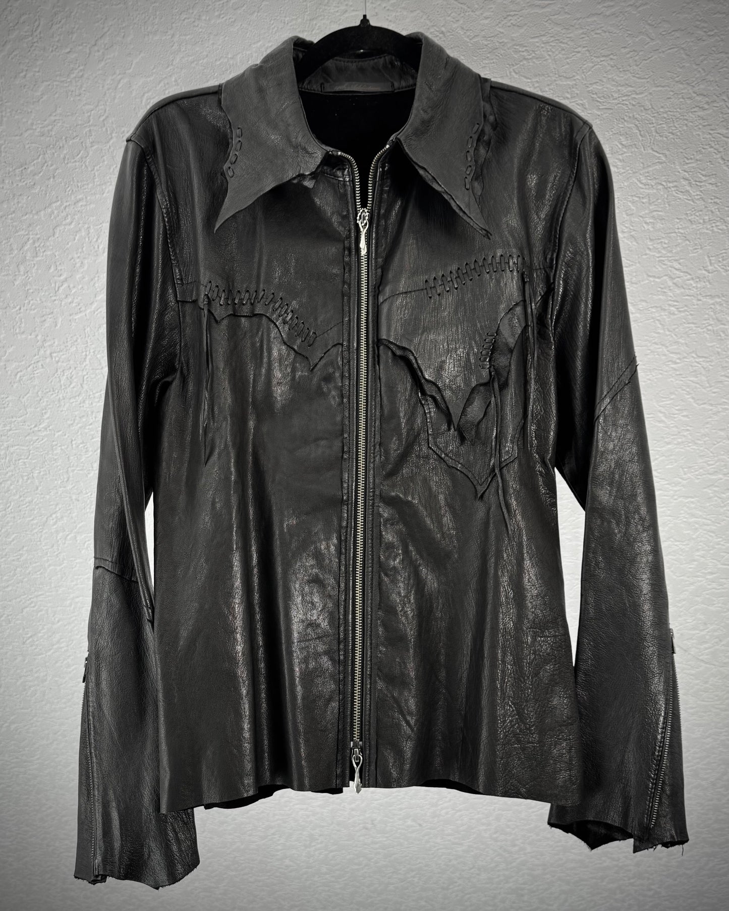 14th Addiction “Desperado” Raw Cut Leather Jacket