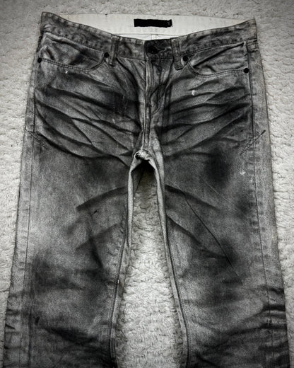 Fuga Clawmarks Coated Luster Flared Jeans