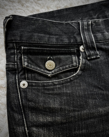 Tornado Mart Clawmarks Washed Spiral Flared Jeans