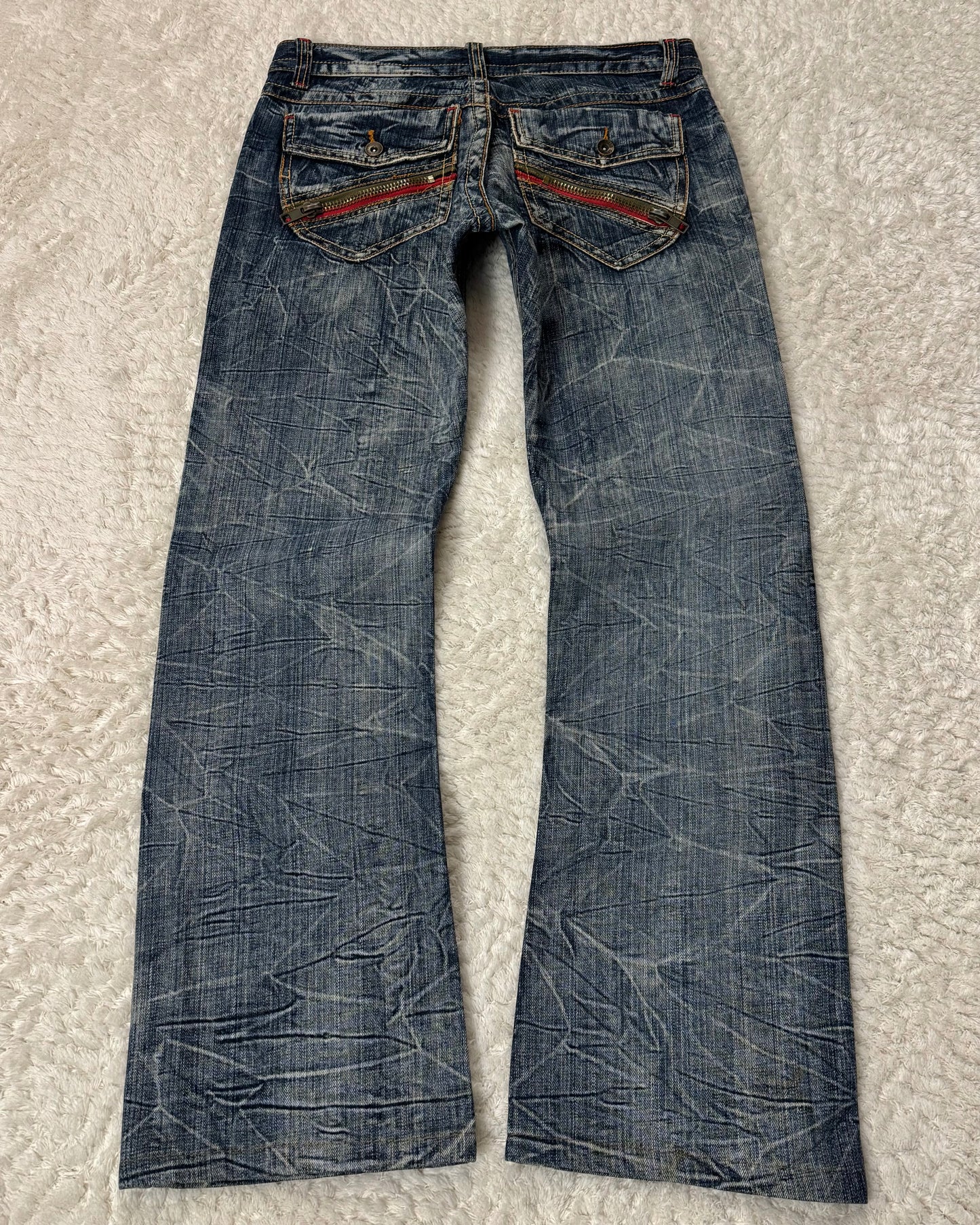 Semantic Design Honeycomb Washed Vintage Boocut Jeans