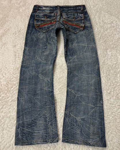 Semantic Design Honeycomb Washed Vintage Boocut Jeans