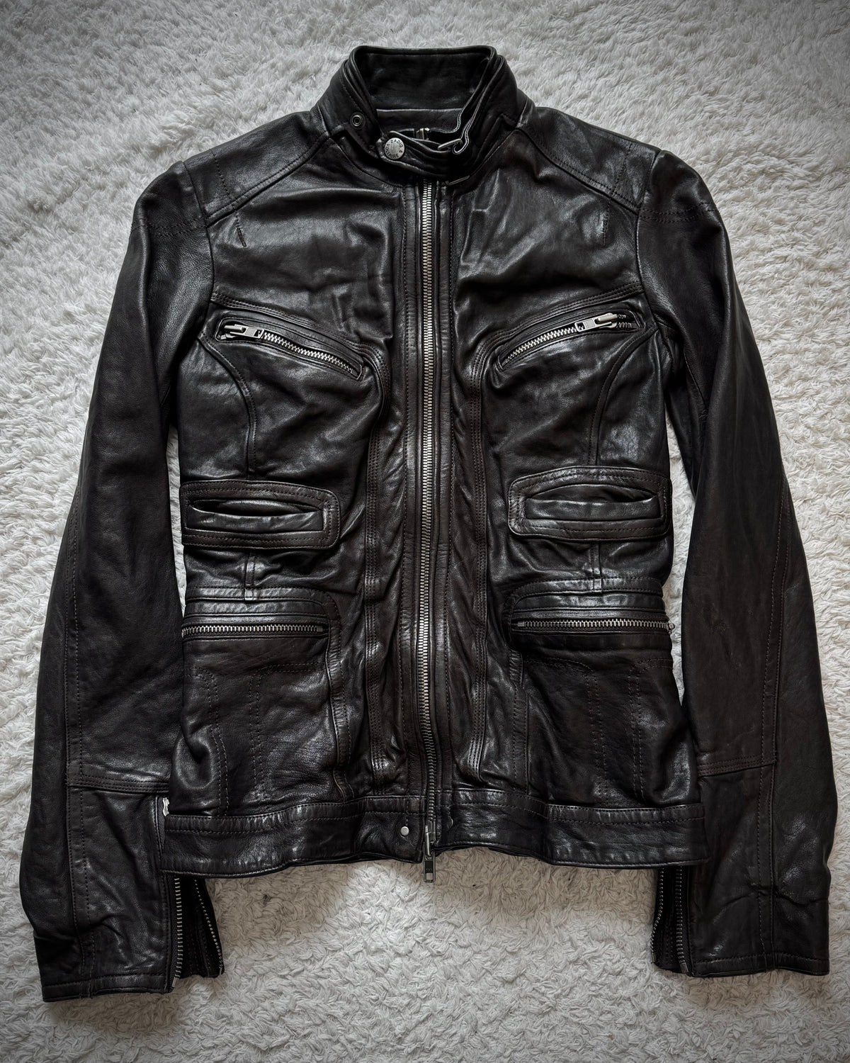 Zadig & Voltaire Six Pocket Leather Jacket