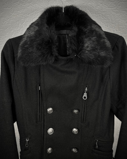 Fuga Fur Collar Napoleon Wool Jacket