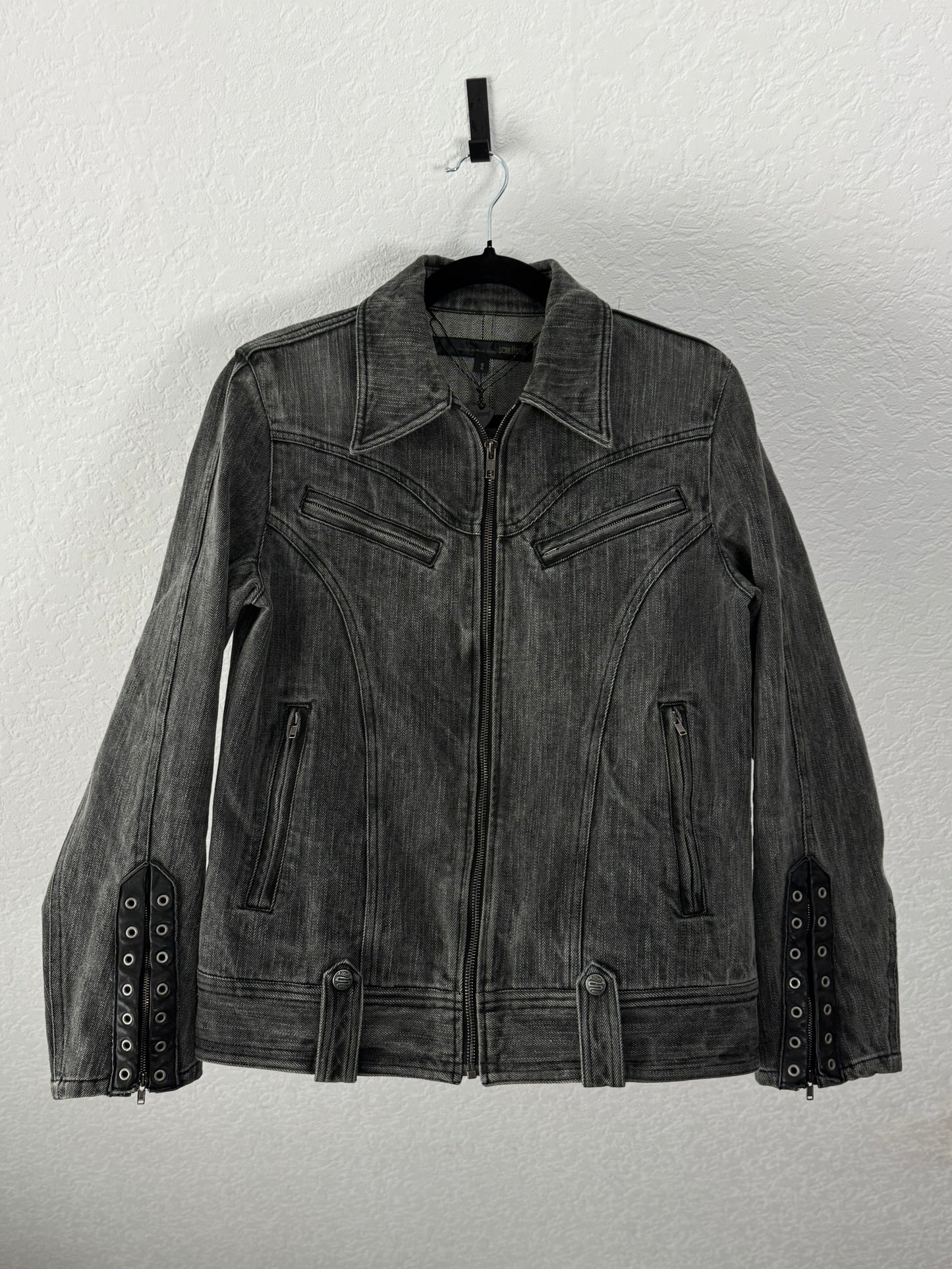 Schlüssel Grommet Leather Cuff Jacket