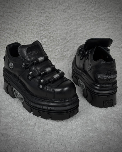 New Rock Metallic Techno Platform Boots