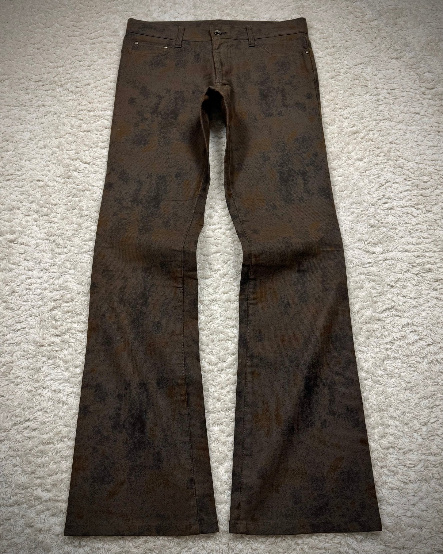 5351 Pour Les Hommes Dirt Textured Flared Pants