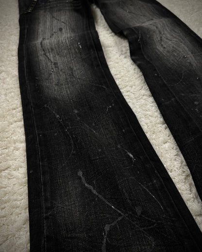 Ikka Silver Splatter Studded Pockets Bootcut Jeans