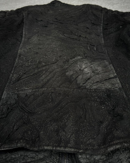 Tigha Blistered Sheepskin Leather Jacket