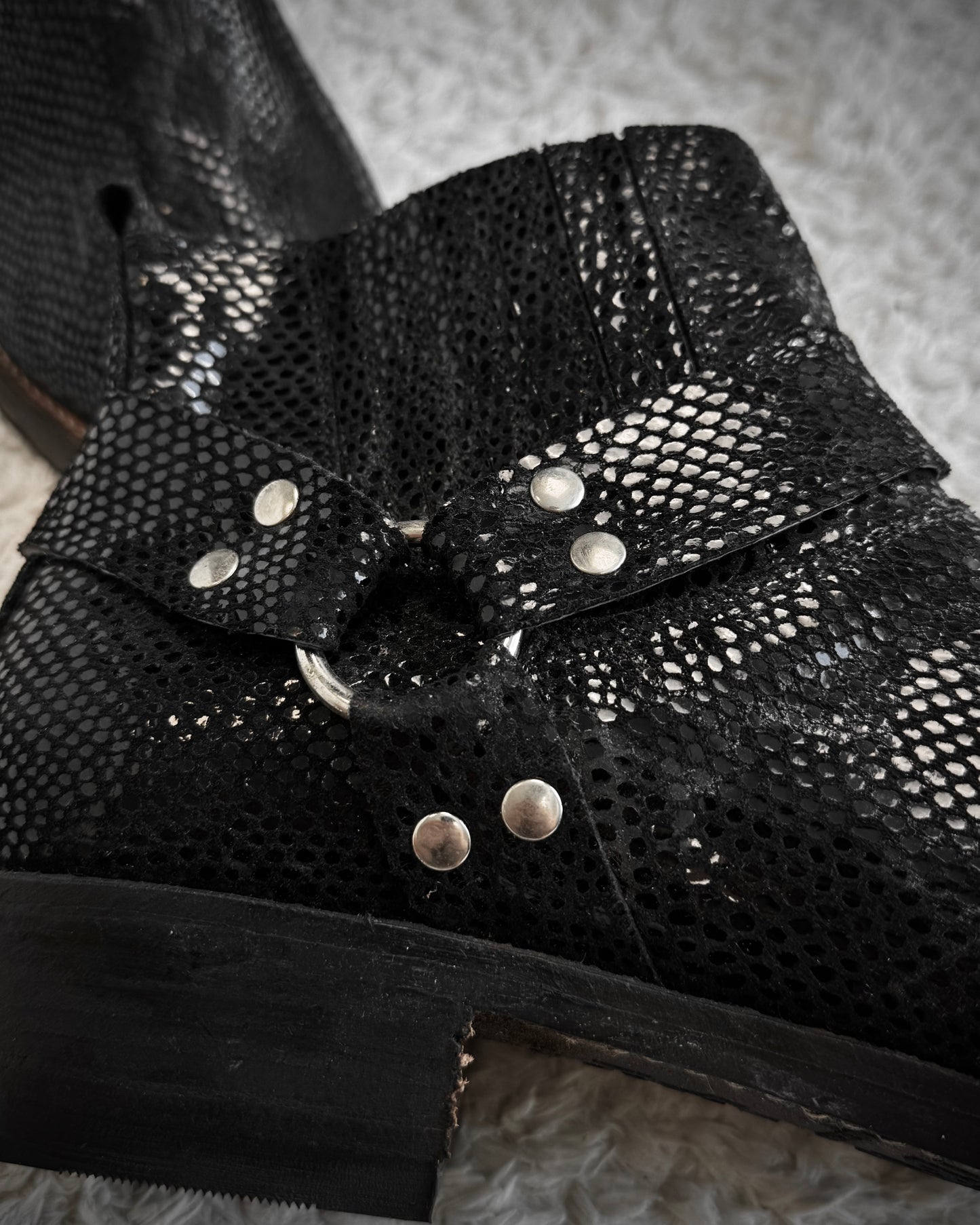 Texas Bulls Python Luster Harness Boots