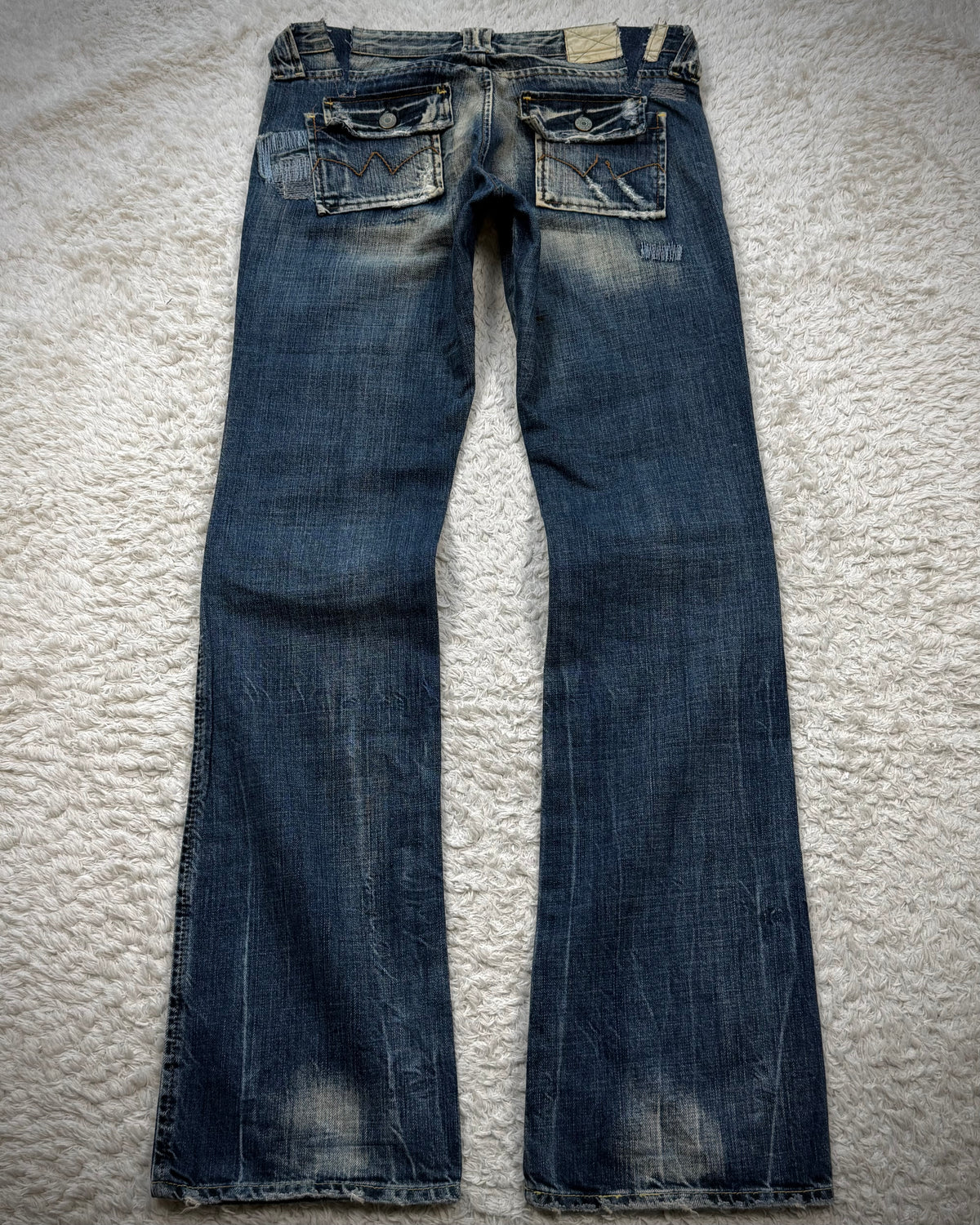 Vintage Reworked Patchwork Bootcut Denim
