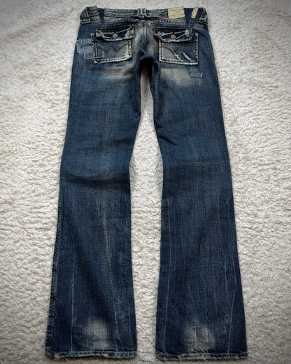 Vintage Reworked Patchwork Bootcut Denim