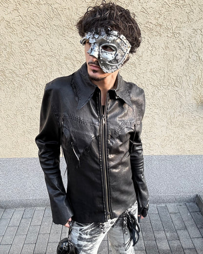 14th Addiction “Desperado” Raw Cut Leather Jacket