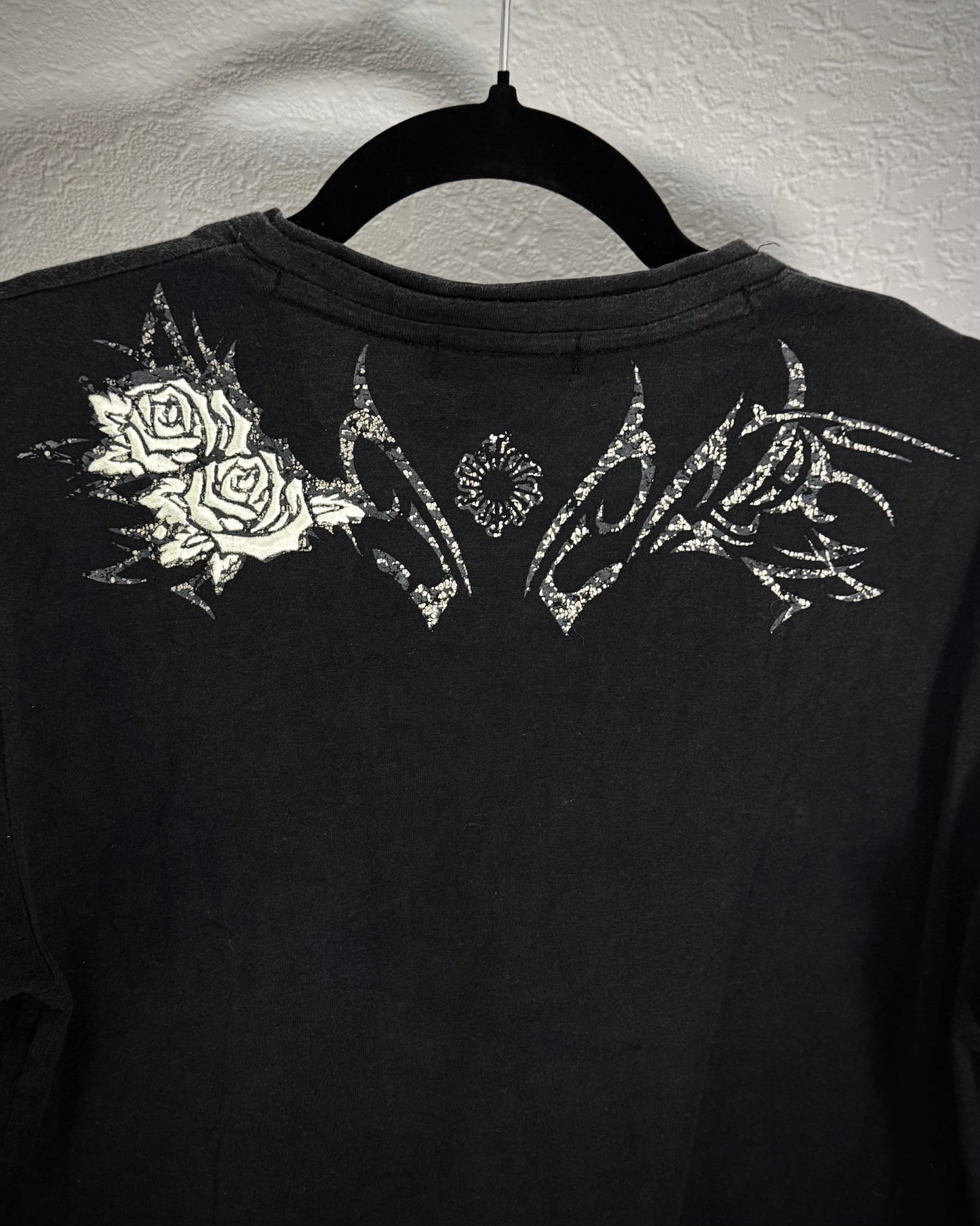 Tornado Mart Tribal Pattern Rose Embroidery Longsleeve